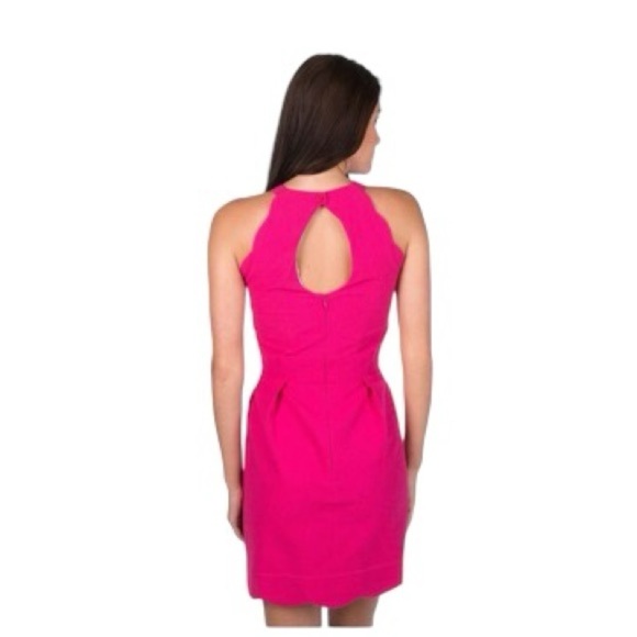 Lauren James Pink Sleeveless Halter Mini Dress with Scalloped Edges, Size XL - Picture 2 of 16